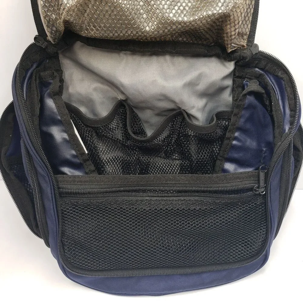 L.L.Bean Personal Organizer Hanging Travel Toiletry Bag Navy Blue Medium Unisex